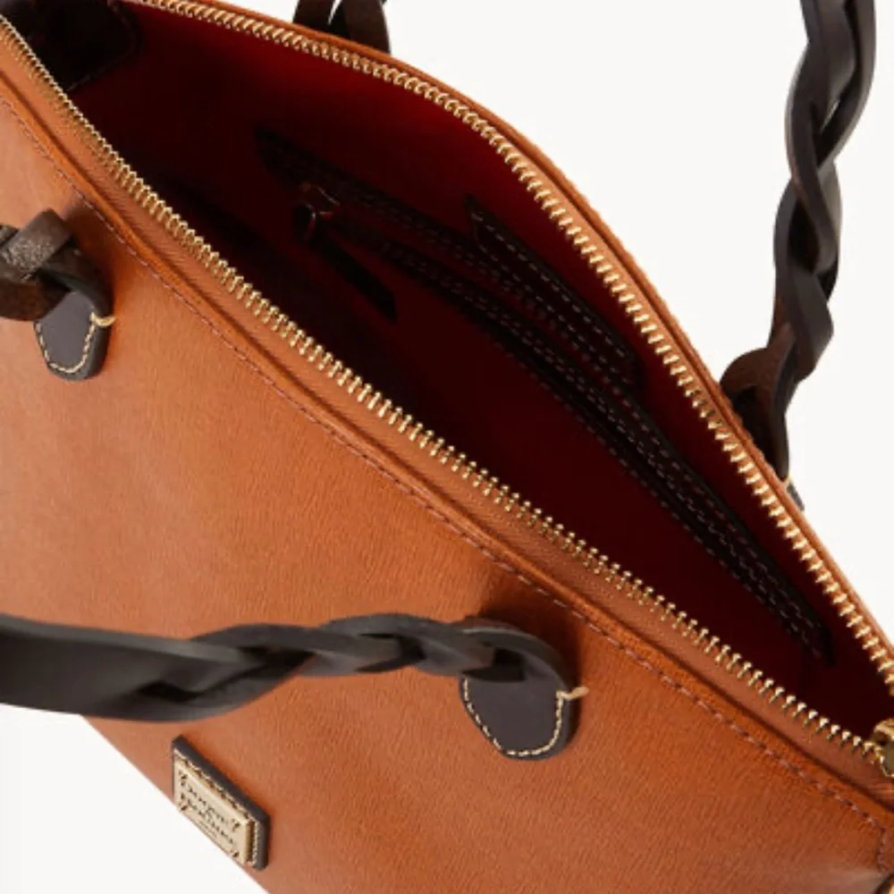 Dooney & Bourke Saffiano Small Heidi Satchel Natural